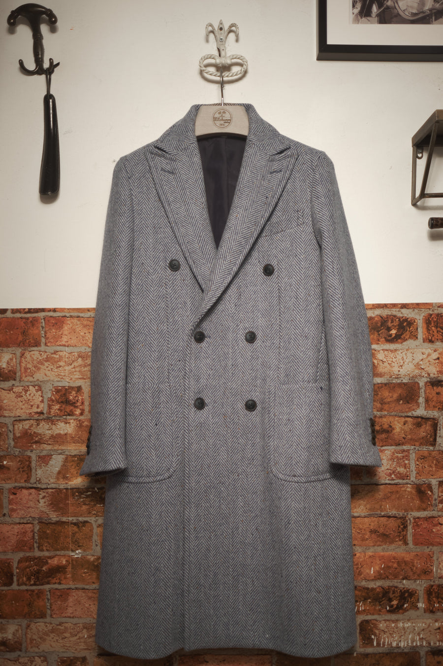 Herringbone blue coat
