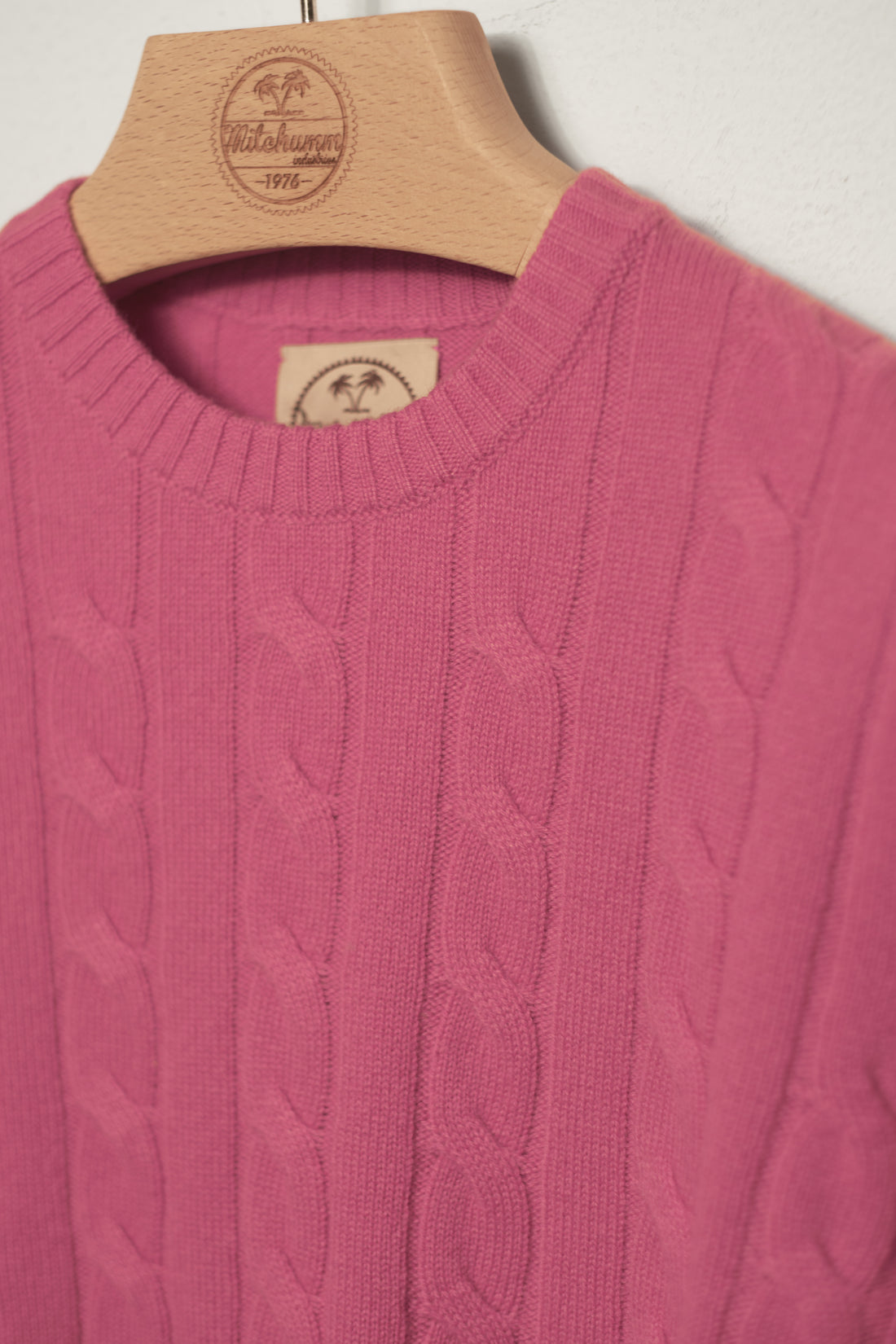 Dusty Coral Pink Cashmere Classic Sweater