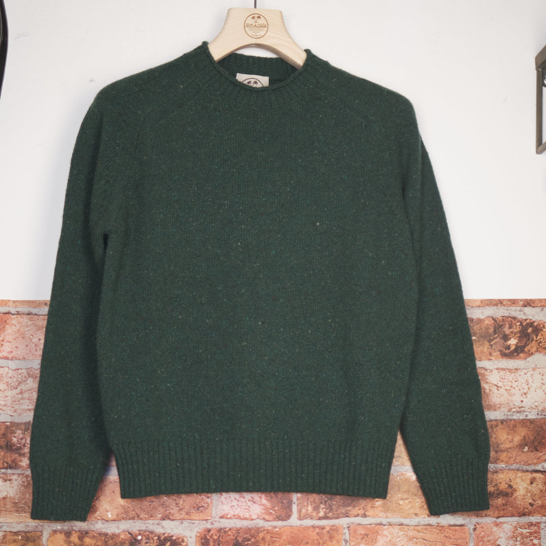 Alpine Moss Knickerbocker Wool Crewneck