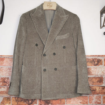 Washed Olive Double-Breasted Blazer