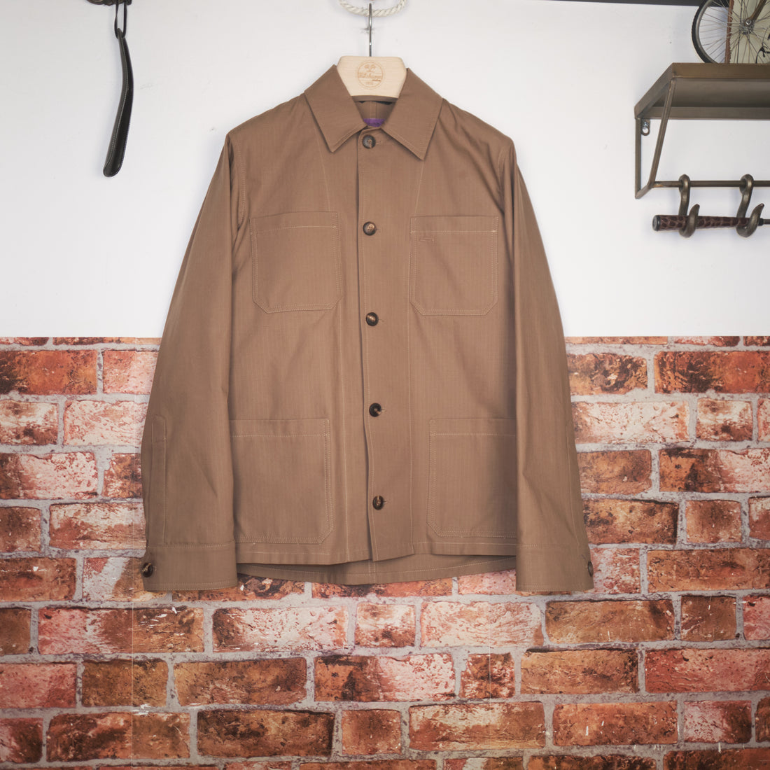 Tobacco rip-stop cotton worker jacket