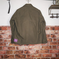 Waxed olive cotton worker jacket