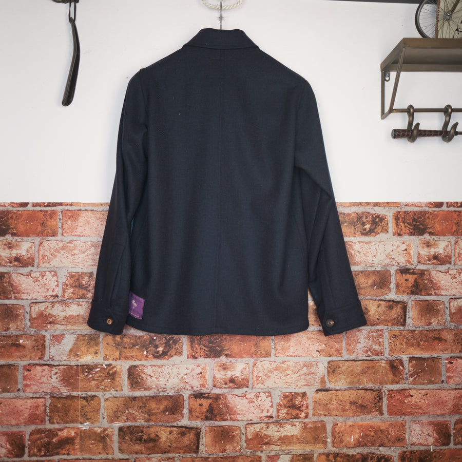 Navy Shetland wool worker jacket