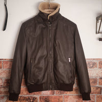 Aviator brown Leather Jacket