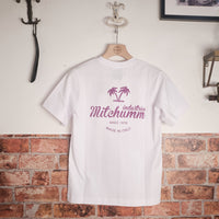 Mitchumm "Le Palme" tshirt - white & bright purple