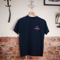 Mitchumm "Le Palme" tshirt - Navy blue & bright pink