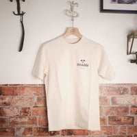 Mitchumm "Le Palme" tshirt - natural & bottle green