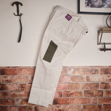 Oversize White cotton worker pant