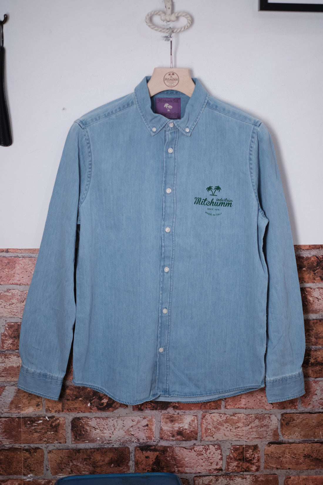 Chambray Denim Button-Down Shirt – Light Indigo