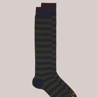 College stripes - Olive green/Navy blue