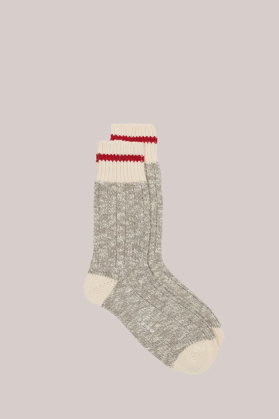 Heritage Basket Socks - Melange Grey