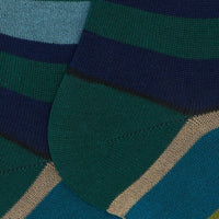 Multicolored Gallo stripes long socks - orange