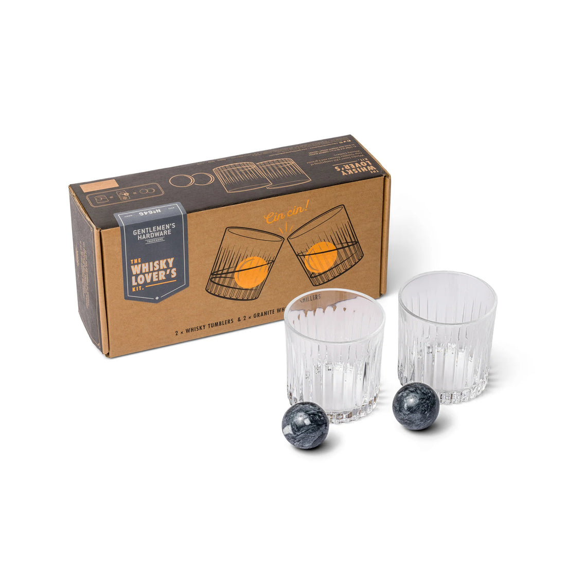 Cocktail tumbler & Whiskey stones set
