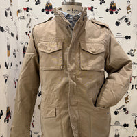 Washed and lined cotton field jacket - Sand