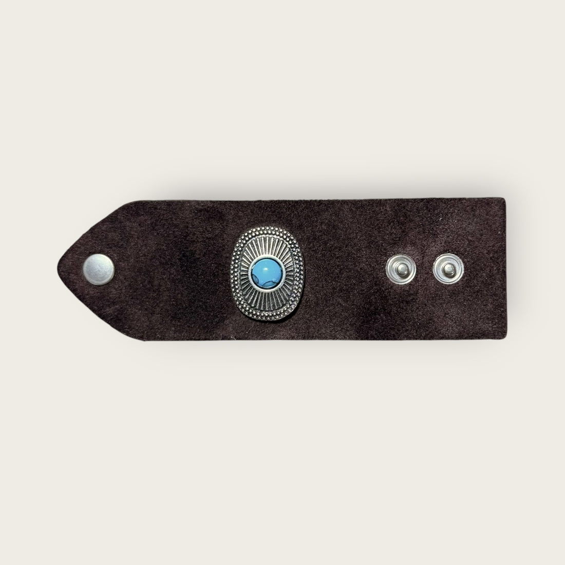 Dark brown suede bandana locker
