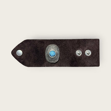 Dark brown suede bandana locker