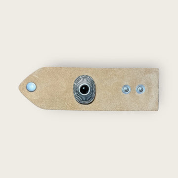 Sand suede bandana locker with Black stone