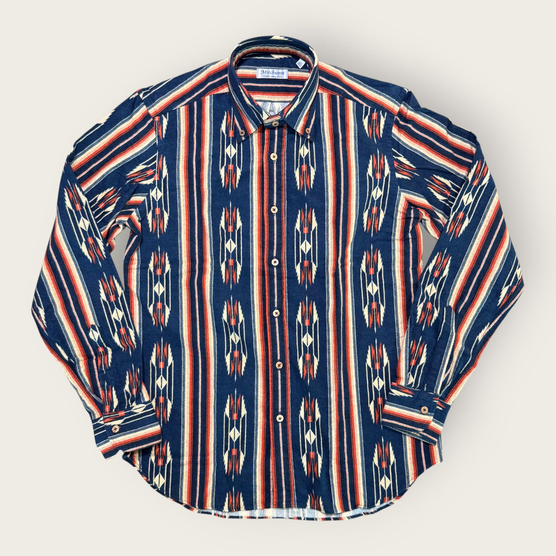 American-Indian Blue Flannel Shirt