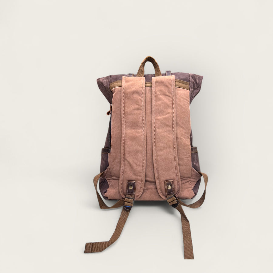 Back to the mountains waxed backpack