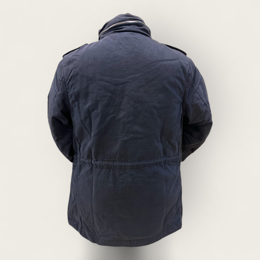 Washed and lined cotton field jacket - Navy