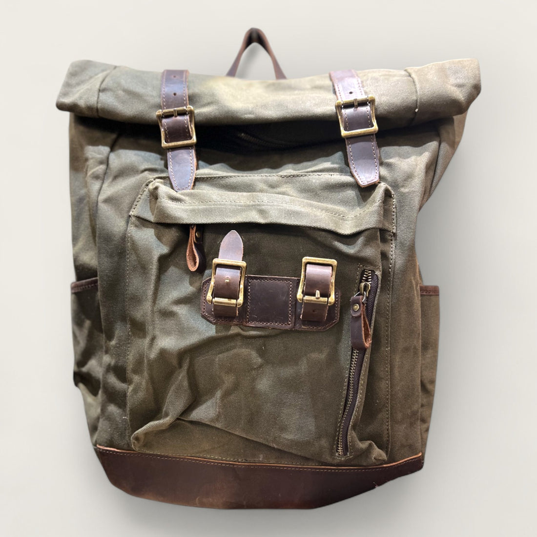 Let’s get lost waxed backpack
