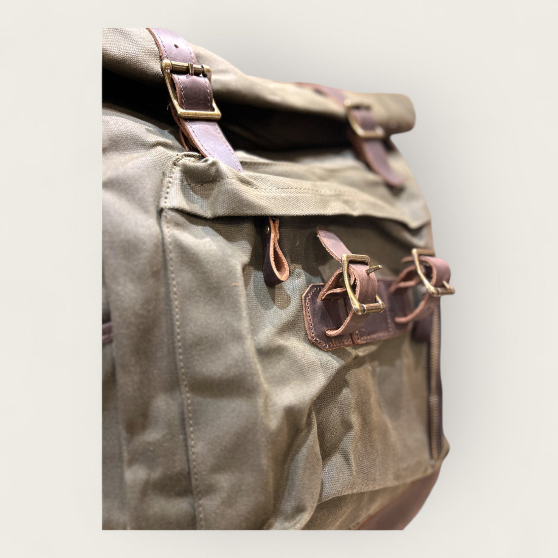 Let’s get lost waxed backpack