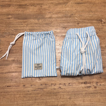 Classic light blue & offwhite stripes