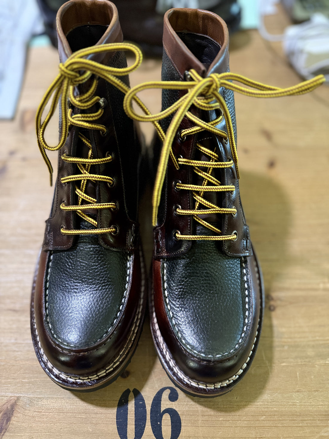 Handmade mid leather boots