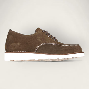 Mud brown low suede boots with Vibram®️