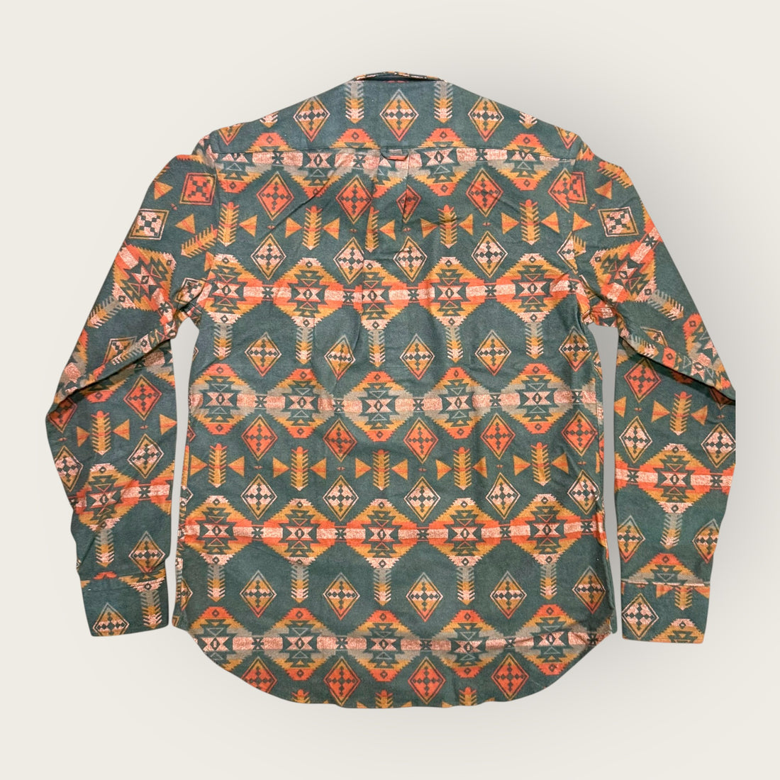 American-Indian Green Flannel Shirt