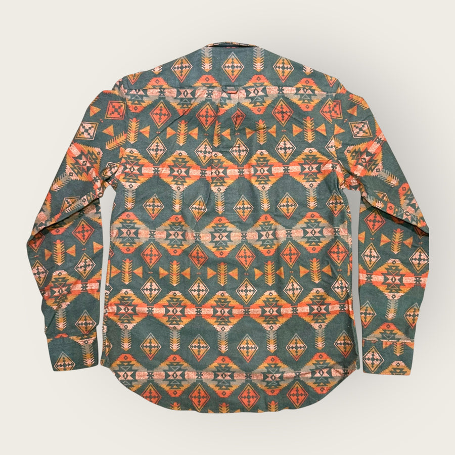 American-Indian Green Flannel Shirt