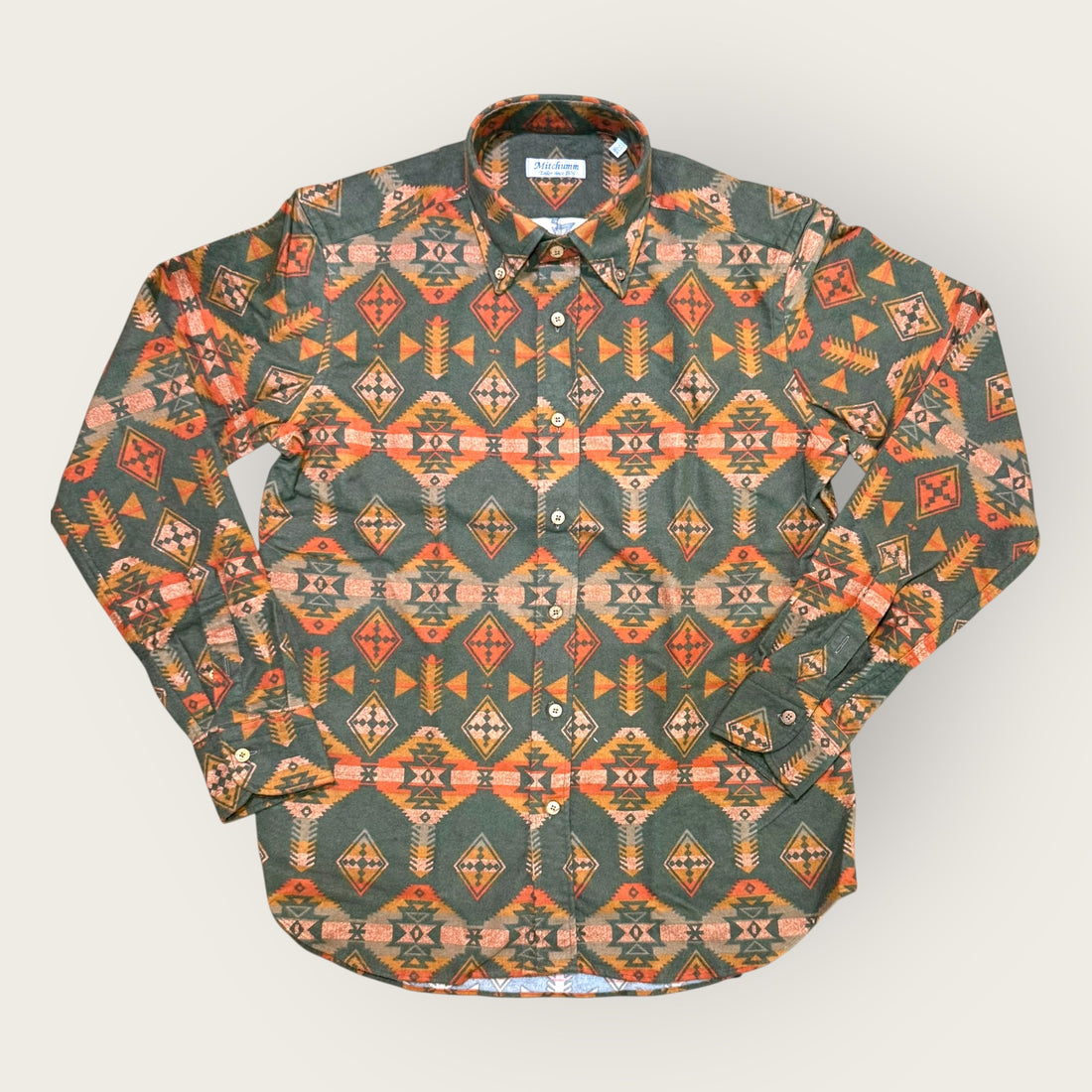 American-Indian Green Flannel Shirt