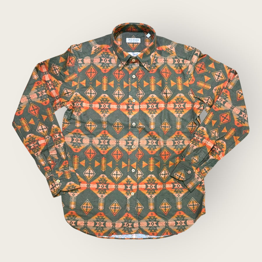 American-Indian Green Flannel Shirt
