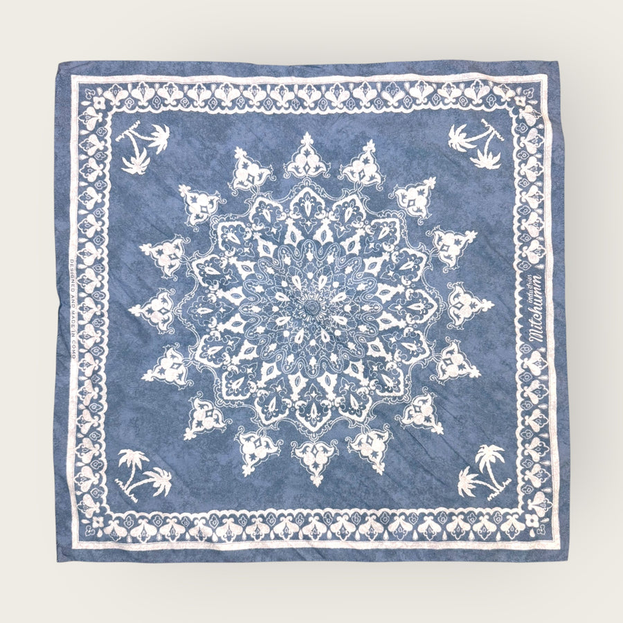 Mosaic light blue bandana