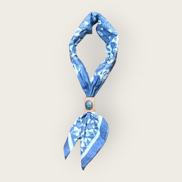Mosaic light blue bandana