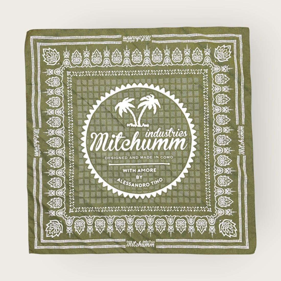 With Amore olive bandana