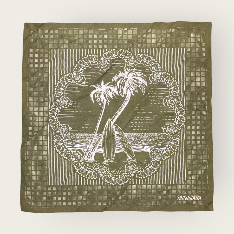 Palms olive bandana