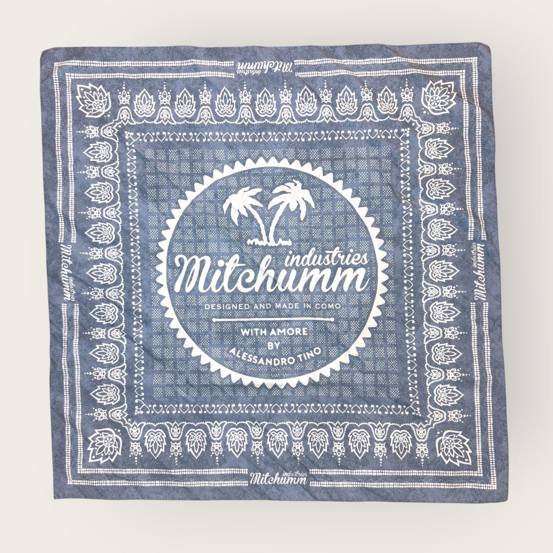 With Amore light blue bandana