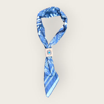 With Amore light blue bandana