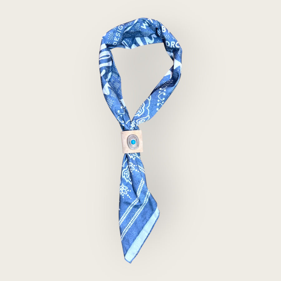 With Amore light blue bandana