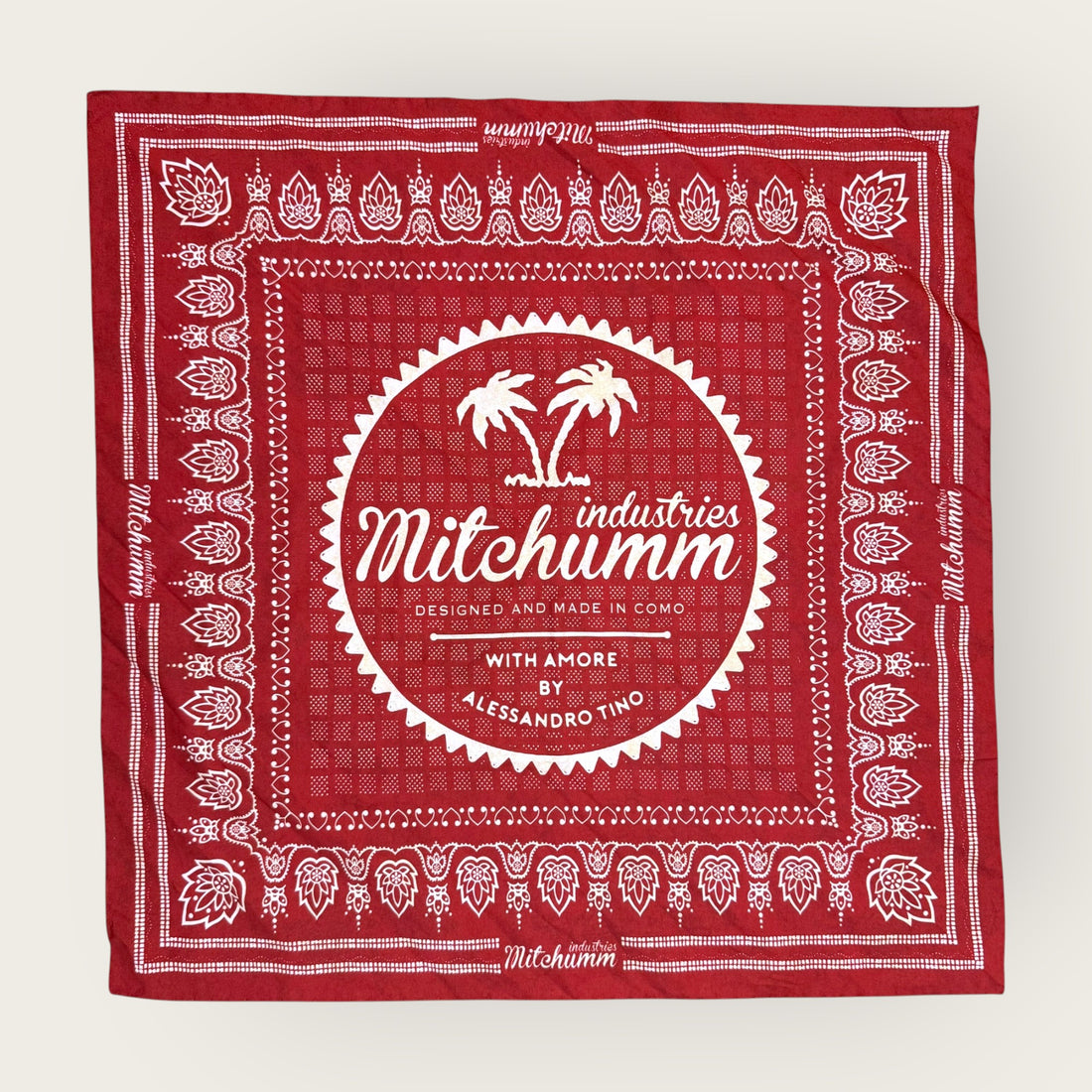 With Amore red bandana