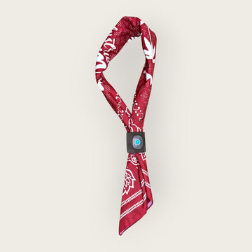 With Amore red bandana