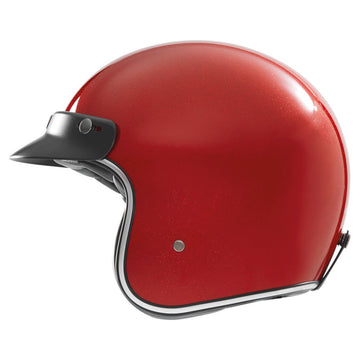 The Classic open face Helmet -  Red metal flake