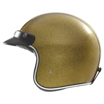 The Classic open face Helmet -  dark gold metal flake