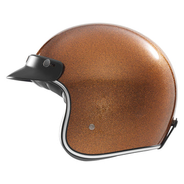 The Classic open face Helmet -  Bronze metal flake
