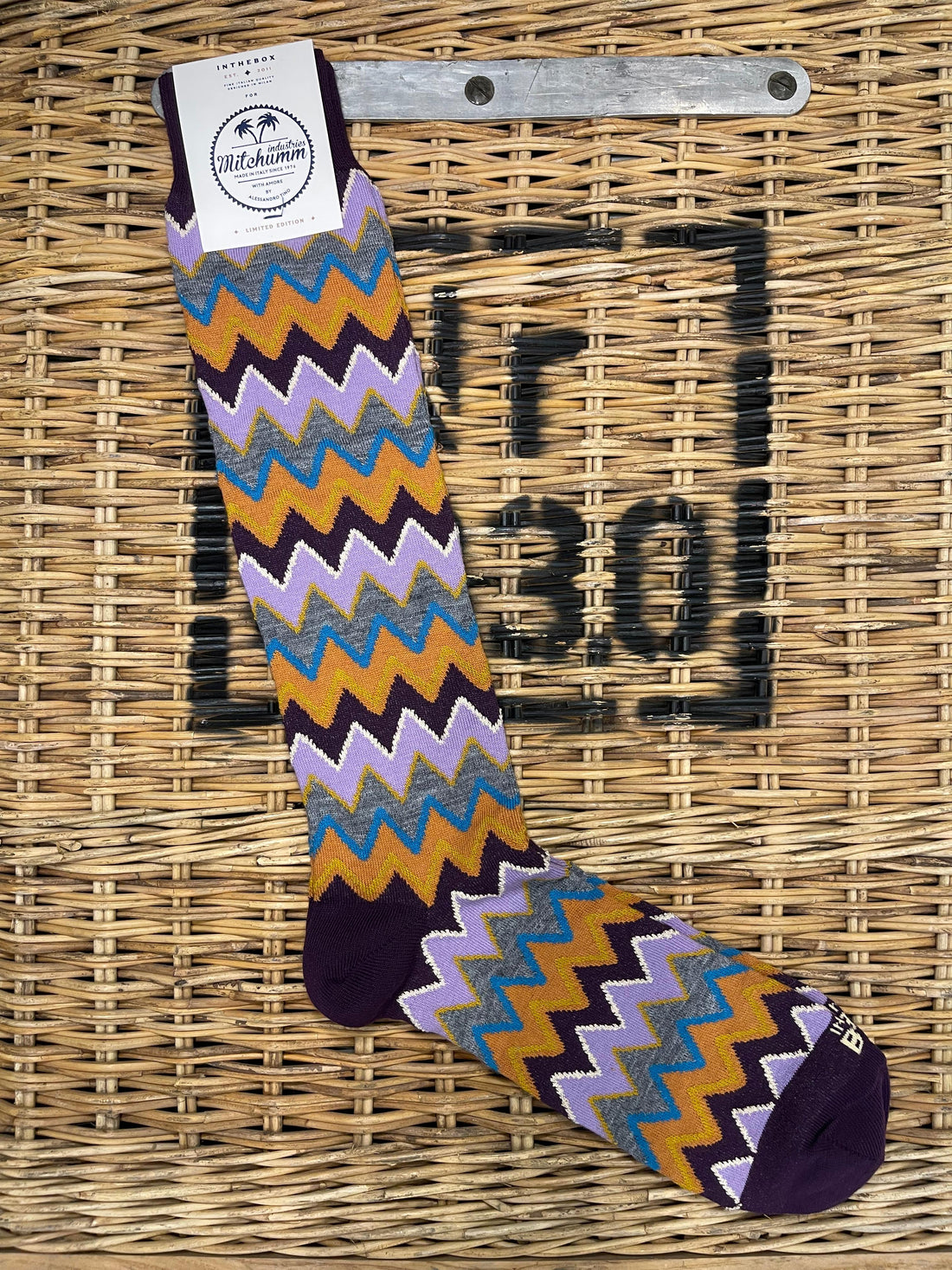 ZigZag Socks - Grey/Lilac