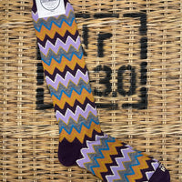 ZigZag Socks - Grey/Lilac