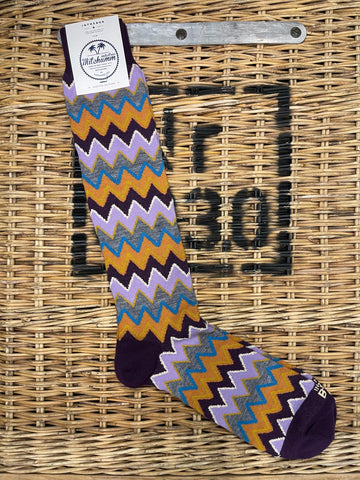 ZigZag Socks - Grey/Lilac