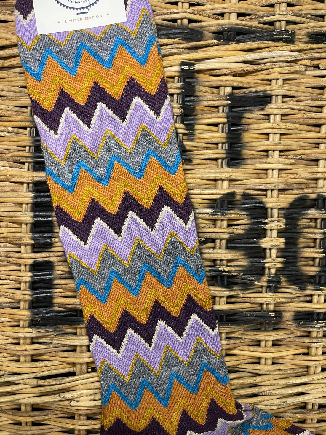 ZigZag Socks - Grey/Lilac