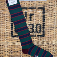 University socks - Burgundy/bottle green